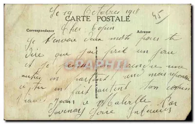 Orléans — La Rue Jeanne-d'Arc avec la cathédrale en arrière-plan — Édition H. C. — Verso