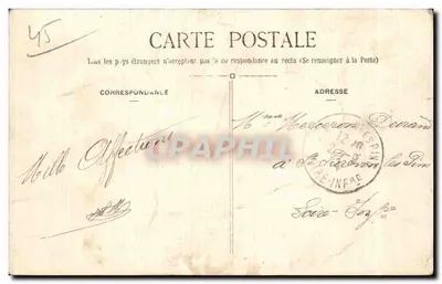 Orléans — La Estatua de Juana de Arco, de Foyatier, y la Rue de la République — edit. Leduc, Orléans — Reverso