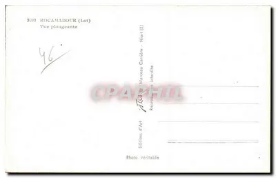 Rocamadour — Widok z góry — Wydawnictwo Art Flor — Rewers