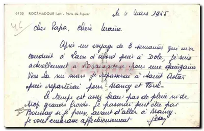 Rocamadour (Lot) — Brama Figuier — wydawca 6135 — Rewers