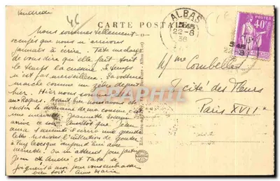 Albas — Les Roches — Wydawca: Édit. Boudon, Albas — Rewers