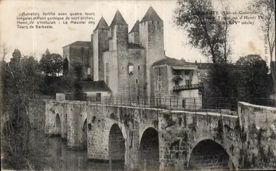 Barbaste (Lot-et-Garonne) — O Moinho das Torres ou de Henrique IV, ponte gótica de sete arcos — Impr. Phot. édit.