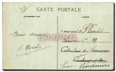 Tonneins - Bord pittoresque da Garonne — Fototipia Marcel Delbey, Bordeaux — Verso