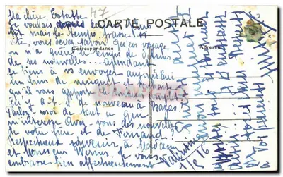 Aiguillon — O Castelo Ducal — Phototypie Perret, Agen — Verso