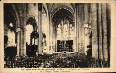 Miramont de Guyenne — Interior da Igreja — Edit. Frogé Tabac - Miramont
