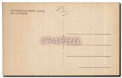 Hôtel des Voyageurs — édifice à balcon et façade en pierre — éditeur CPAPHIL, n° 412 — Verso
