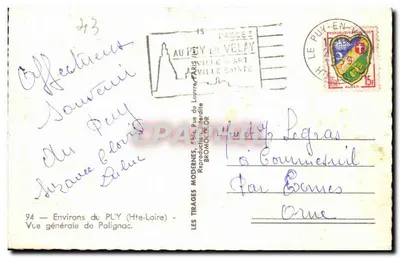 Puy-en-Velay — Allgemeiner Blick auf Polignac — Les Tirages Modernes — Rückseite