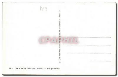 La Chaise-Dieu (alt. 1100m) — Algemene uitzicht — Cie des Arts Photographiques, Parijs — Achterkant