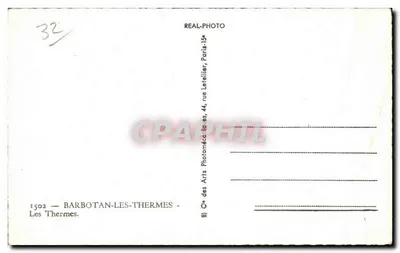 Barbotan-les-Thermes — Les Thermes — Cie des Arts Photoméca, Paris — Rewers