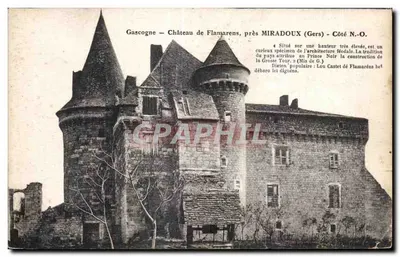 Gascogne — Castelo de Flamarens, perto de MIRADOUX (Gers) — Lado N.-O.