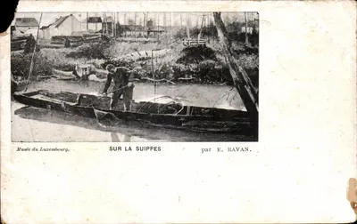 Stara pocztówka Suippes Nad Suippes Muzeum w Luksemburgu