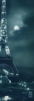 La Tour Eiffel illuminée — vue nocturne — A.N. Paris, n° 187