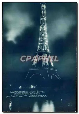 Illuminations de la Tour Eiffel — animées par les Etabl. JacopoZZi — Paris