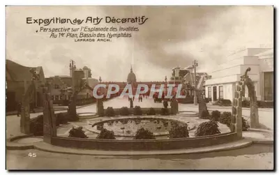 Exposition des Arts Décoratifs — Perspective sur l'Esplanade des Invalides, Bassin des Nymphéas — Laprade Arch. n°45
