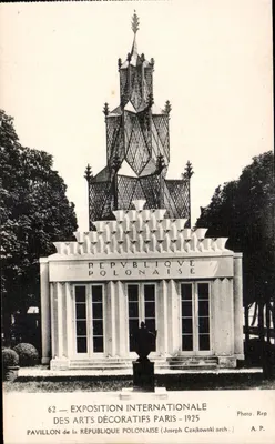 Pavillon de la République Polonaise — Exposition Internationale des Arts Décoratifs Paris 1925 — Joseph Czajkowski arch. — Photo. Rep.