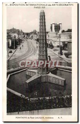 Fontaine de René Lalique — Exposition Internationale des Arts Décoratifs Paris 1925 — A.P.