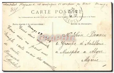 Orange — Statua hrabiego Gasparina — Éditions J. Brun et Cie, Carpentras — Rewers