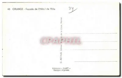 Pomarańcze - Façada Urzędu Miasta — G. Artaud, wydawca, Nîmes — Rewers