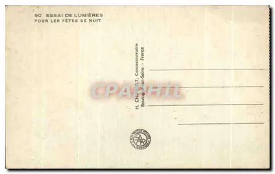 Internationale Expo van Parijs 1937 — Proef met licht voor nachtelijke feesten — H. Chipault, Boulogne-sur-Seine — Achterkant