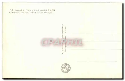 Exposição Internacional de Paris 1937 — Museu dos Artes Modernas — Editor H. Chipault, Boulogne-Billancourt — Verso