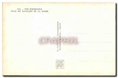 파리 국제 박람회 1937 — 스위스관 전경 — H. Chipault, Boulogne-sur-Seine — 뒷면
