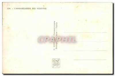 Esposizione Internazionale di Parigi 1937 — Il Molo delle Vedette — H. CHIPAUD, Boulogne-sur-Seine — Verso