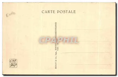 Exposición Colonial Internacional — París 1934 — Una vista de la sección portuguesa — Raul Lino, Arq. — n° 208 — Reverso