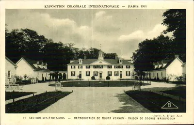 Exposition Coloniale Internationale — Paris 1931 — Section des États-Unis — Reproduction de Mount Vernon — Maison de George Washington — Charles K Brvant Arch