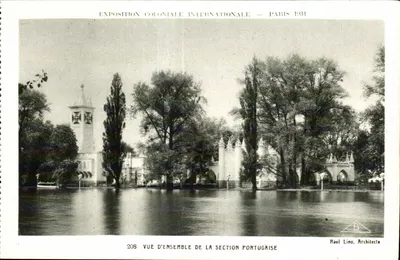 Exposition Coloniale Internationale — Paris 1931 — Vue d'ensemble de la section portugaise — Raul Lino, Architecte