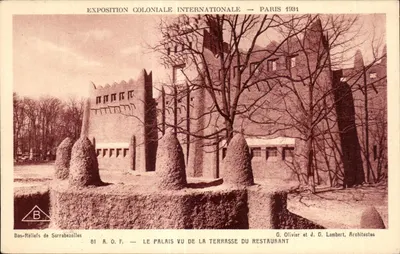 Exposition Coloniale Internationale — Paris 1934 — Le Palais vu de la terrasse du restaurant — G. Olivier et J. G. Lambert, Architectes