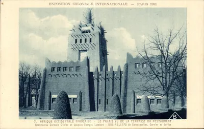 Afrique Occidentale Française — Le Palais vu de la terrasse du restaurant — Exposition Coloniale Internationale — Paris 1931