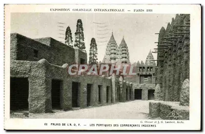 Palais de l'A.O.F. — Les Portiques des Commerçants Indigènes — Exposition Coloniale Internationale — Paris 1931