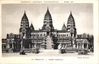 Angkor-Vat — Façade principale — Exposition coloniale internationale — Paris 1931 — Bianche, Architectes