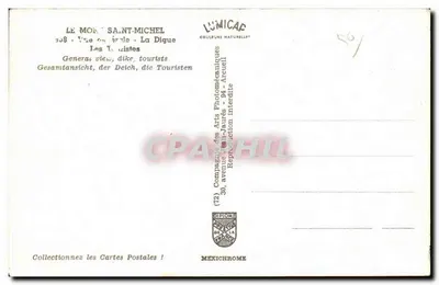 Mont-Saint-Michel — Algemene uitzicht vanaf de Digue — Uitgever L'UMICAP — Achterkant