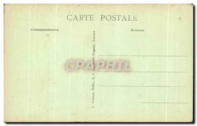 Mont-Saint-Michel — Nachtgezicht — J. Nozais, uitgever, Nantes — Achterkant