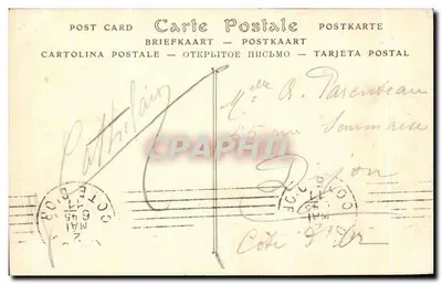 SAINT-LO — Ogólny widok, z brzegów rzeki Vire — Wydawca: Francuskie Poczty, n°9 — Rewers