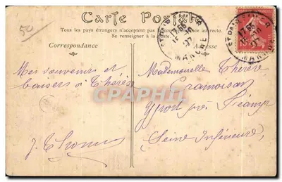 CPA Saint pair Manche la plage cue prise de saint nicolas — Verso