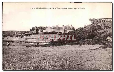 Saint-Pair-sur-Mer — Vista geral da Praia St-Nicolas — série 724, editor Laurent-Nel, Léonnes