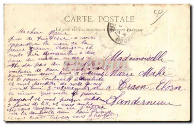 Saint-Pair — Sob as árvores — Coleção Germain filhos, St-Malo — Verso