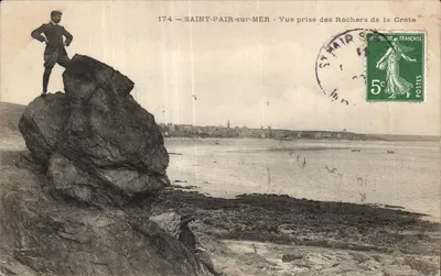 SAINT-PAIR-sur-MER — Vista tirada dos Rochers de la Crête — editor desconhecido, n° 174