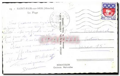 Saint-Pair-sur-Mer — A Praia — Edições Gaby — Verso
