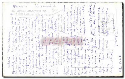 Lapie — Vista da praia e das casas na falésia — Edição LAPIE — Verso
