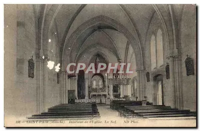 Saint-Pair (Manche) — Interior da igreja. A Nef. — ND Phol.