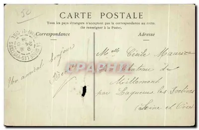 Bilhete postal antigo Saint Vaast La Hougue La Rivage — Verso