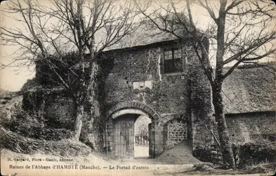 Ruínas da Abadia de HAMBYÈ (Manche) — O Portal de Entrada — H. Gaspard, Fliers - Gaule, editor