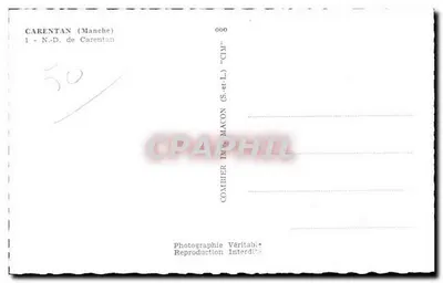 Carentan — Nossa Senhora de Carentan — Comibier & Maccon — Verso
