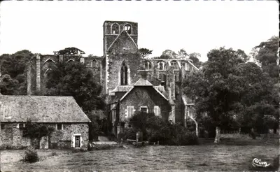 Bilhete postal antigo Hambye Le Monastere Abbaye d Hambye