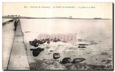 St-Vaast-la-Hougue — A Dique e a Baía — editor Beequemin-Boupsard, n° 802