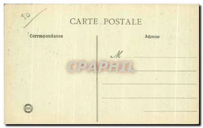 CARENTAN - Igreja (lado Sul) — vista da igreja gótica com seu campanário com ponta — editor: Impr. Albin Le Laperrous — Verso