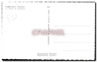Carentan (Manche) — Nossa Senhora de Carentan — Combier Imprimeur — Verso